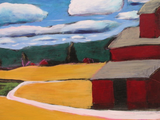 White Road, 16x16 acrylic on panel, $1,000