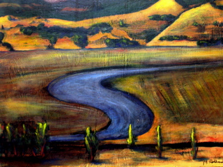 Petaluma River, 32x36 acrylic on panel, $6,000