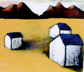 Settlement, 16x16 acrylic on panel, $1,000.