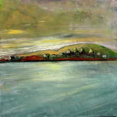Tomales Bay, 24x24 acrylic on panel, $3,800.