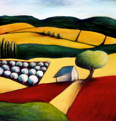 The Last Orchard, 32x32 acrylic on panel, $5,500.